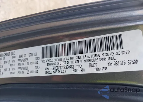 2012 Ram 1500 St z USA, uszkodzony, nr VIN 1C6RD6FT7CS330461